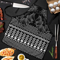 Black Taniko Kowhaiwhai Tukutuku Motif Apron - Polynesian Pride
