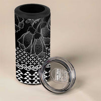 Black Taniko Kowhaiwhai Tukutuku Motif 4 in 1 Can Cooler Tumbler