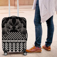 Black Taniko Kowhaiwhai Tukutuku Motif Luggage Cover LT9 Black - Polynesian Pride