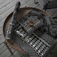 Black Taniko Kowhaiwhai Tukutuku Motif Wrapping Paper - Polynesian Pride