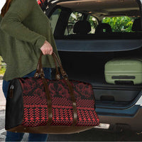 Red Taniko Kowhaiwhai Tukutuku Motif Travel Bag - Polynesian Pride