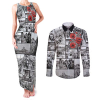 ANZAC Day Gallipoli Campaign Couples Matching Tank Maxi Dress and Long Sleeve Button Shirt To The End They Remain