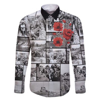 ANZAC Day Gallipoli Campaign Family Matching Long Sleeve Bodycon Dress and Hawaiian Shirt To The End They Remain LT9 Dad's Shirt - Long Sleeve Black - Polynesian Pride