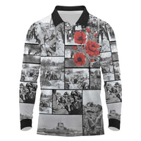 ANZAC Day Gallipoli Campaign Long Sleeve Polo Shirt To The End They Remain