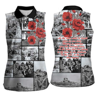 ANZAC Day Gallipoli Campaign Women Sleeveless Polo Shirt To The End They Remain