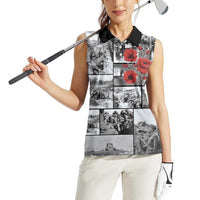 ANZAC Day Gallipoli Campaign Women Sleeveless Polo Shirt To The End They Remain
