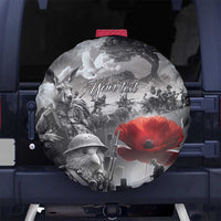 Black ANZAC Day The Battle of Lone Pine Spare Tire Cover Kiwi-Kangaroo Soldier Lest We Forget