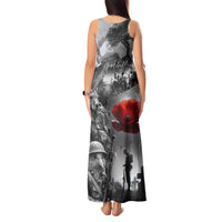 Black ANZAC Day The Battle of Lone Pine Tank Maxi Dress Kiwi-Kangaroo Soldier Lest We Forget