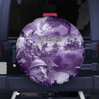 Purple ANZAC Day The Battle of Lone Pine Spare Tire Cover Kiwi-Kangaroo Soldier Lest We Forget