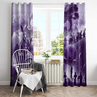 Purple ANZAC Day The Battle of Lone Pine Window Curtain Kiwi-Kangaroo Soldier Lest We Forget