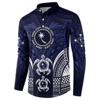 FSM Chuuk States Button Sweatshirt Micronesia Six 9 One Polynesian Tribal Pattern