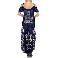 FSM Chuuk States Family Matching Summer Maxi Dress and Hawaiian Shirt Micronesia Six 9 One Polynesian Tribal Pattern