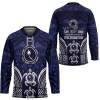 FSM Chuuk States Hockey Jersey Micronesia Six 9 One Polynesian Tribal Pattern - Polynesian Pride
