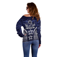 FSM Chuuk States Off Shoulder Sweater Micronesia Six 9 One Polynesian Tribal Pattern LT9 - Polynesian Pride