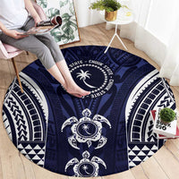 FSM Chuuk States Round Carpet Micronesia Six 9 One Polynesian Tribal Pattern