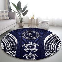 FSM Chuuk States Round Carpet Micronesia Six 9 One Polynesian Tribal Pattern