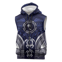 FSM Chuuk States Sleeveless Zip Hoodie Micronesia Six 9 One Polynesian Tribal Pattern - Polynesian Pride