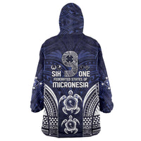 FSM Chuuk States Wearable Blanket Hoodie Micronesia Six 9 One Polynesian Tribal Pattern LT9 - Polynesian Pride