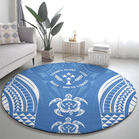 FSM Kosrae States Round Carpet Micronesia Six 9 One Polynesian Tribal Pattern