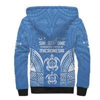 FSM Kosrae States Sherpa Hoodie Micronesia Six 9 One Polynesian Tribal Pattern