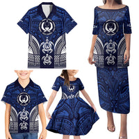 FSM Pohnpei States Family Matching Puletasi and Hawaiian Shirt Micronesia Six 9 One Polynesian Tribal Pattern
