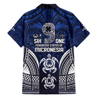 FSM Pohnpei States Family Matching Short Sleeve Bodycon Dress and Hawaiian Shirt Micronesia Six 9 One Polynesian Tribal Pattern