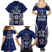FSM Pohnpei States Family Matching Summer Maxi Dress and Hawaiian Shirt Micronesia Six 9 One Polynesian Tribal Pattern