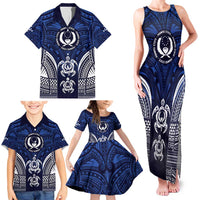 FSM Pohnpei States Family Matching Tank Maxi Dress and Hawaiian Shirt Micronesia Six 9 One Polynesian Tribal Pattern