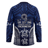 FSM Pohnpei States Hockey Jersey Micronesia Six 9 One Polynesian Tribal Pattern - Polynesian Pride
