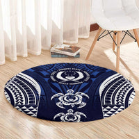 FSM Pohnpei States Round Carpet Micronesia Six 9 One Polynesian Tribal Pattern