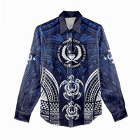 FSM Pohnpei States Women Casual Shirt Micronesia Six 9 One Polynesian Tribal Pattern