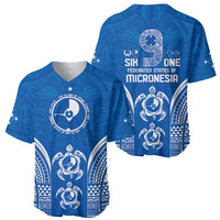 FSM Yap States Baseball Jersey Micronesia Six 9 One Polynesian Tribal Pattern