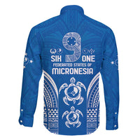 FSM Yap States Family Matching Long Sleeve Bodycon Dress and Hawaiian Shirt Micronesia Six 9 One Polynesian Tribal Pattern