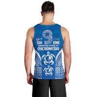 FSM Yap States Men Tank Top Micronesia Six 9 One Polynesian Tribal Pattern