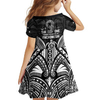 FSM Micronesia Six 9 One Family Matching Short Sleeve Bodycon Dress and Hawaiian Shirt Polynesian Tribal Pattern