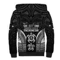 FSM Micronesia Six 9 One Sherpa Hoodie Polynesian Tribal Pattern