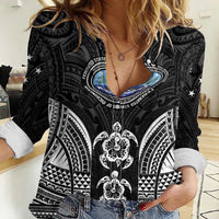 FSM Micronesia Six 9 One Women Casual Shirt Polynesian Tribal Pattern