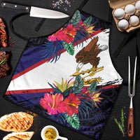 American Samoa Flag Day Since 1900 Apron Samoa Muamua Le Atua Tropical Flowers - Polynesian Pride