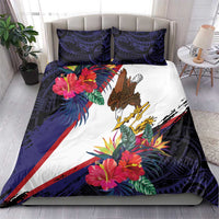 American Samoa Flag Day Since 1900 Bedding Set Samoa Muamua Le Atua Tropical Flowers