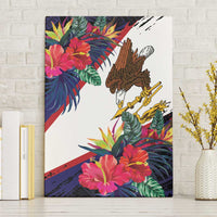 American Samoa Flag Day Since 1900 Canvas Wall Art Samoa Muamua Le Atua Tropical Flowers