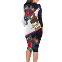 American Samoa Flag Day Since 1900 Family Matching Long Sleeve Bodycon Dress and Hawaiian Shirt Samoa Muamua Le Atua Tropical Flowers