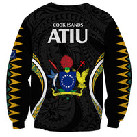 Polynesian Pride Atiu Island Sweatshirt Cook Islands Tribal Wave Style LT9 - Polynesian Pride