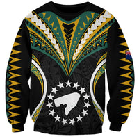 Polynesian Pride Pukapuka Island Sweatshirt Cook Islands Tribal Wave Style LT9 Unisex Black - Polynesian Pride