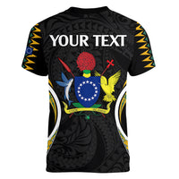 (Personalised) Polynesian Pride Pukapuka Island Women V Neck T Shirt Cook Islands Tribal Wave Style LT9 - Polynesian Pride