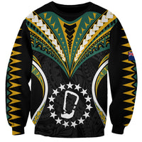 Polynesian Pride Rakahanga Island Sweatshirt Cook Islands Tribal Wave Style LT9 Unisex Black - Polynesian Pride