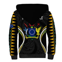 (Personalised) Polynesian Pride Rakahanga Island Sherpa Hoodie Cook Islands Tribal Wave Style LT9 - Polynesian Pride