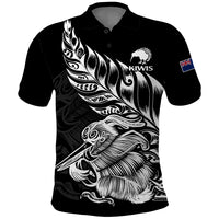 New Zealand Kiwi Rugby Polo Shirt LT9 Black - Polynesian Pride