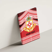 Personalised Kolisi Tonga College Atele Canvas Wall Art Polynesian Ngatu Tribal