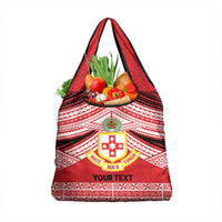 Personalised Kolisi Tonga College Atele Grocery Bag Polynesian Ngatu Tribal