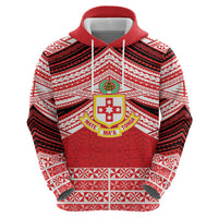 Personalised Kolisi Tonga College Atele Hoodie Polynesian Ngatu Tribal